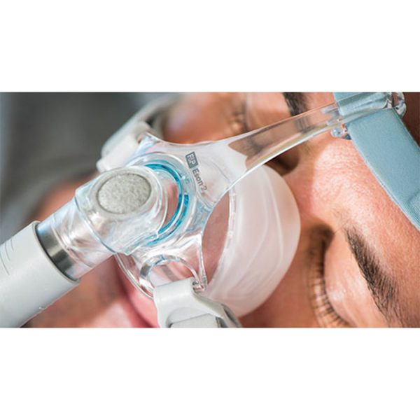 Masque nasal CPAP Eason 2 (Fisher and Paykel) - vue rapprochée apnée du sommeil - Promédic senc Joliette